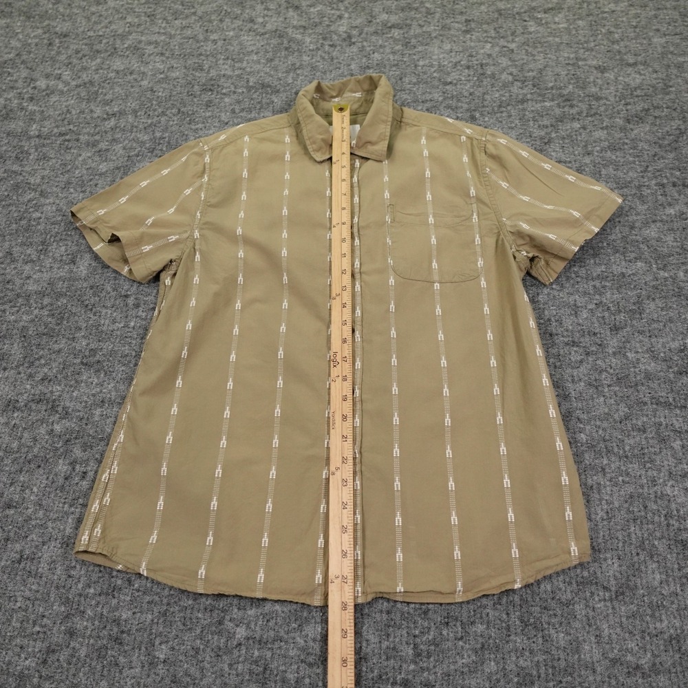 Katin Shirt Mens Medium Green Stripe Button Up Short Sleeve Casual Casual - Picture 4 of 14